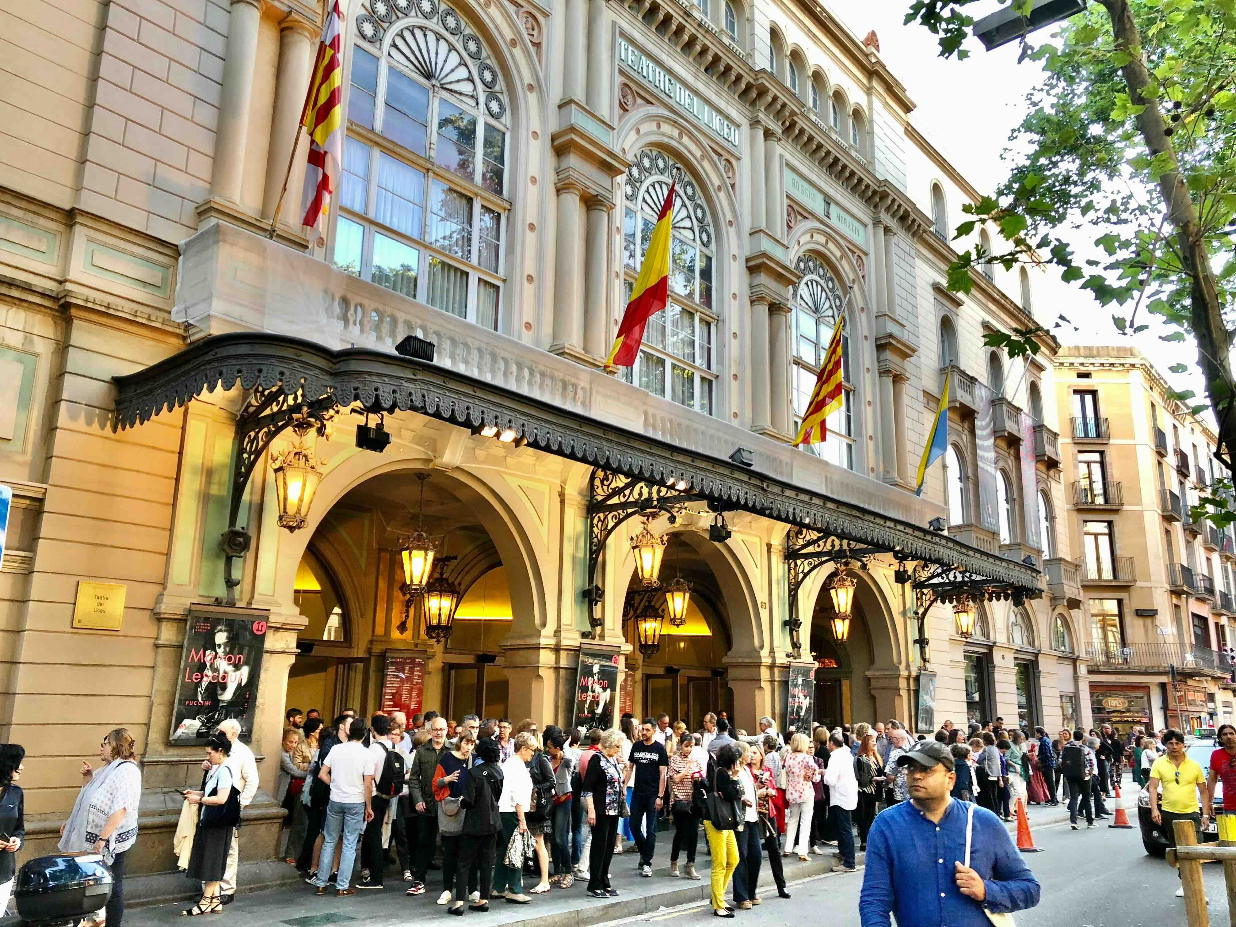 Theater festival audience in Spain mountain village