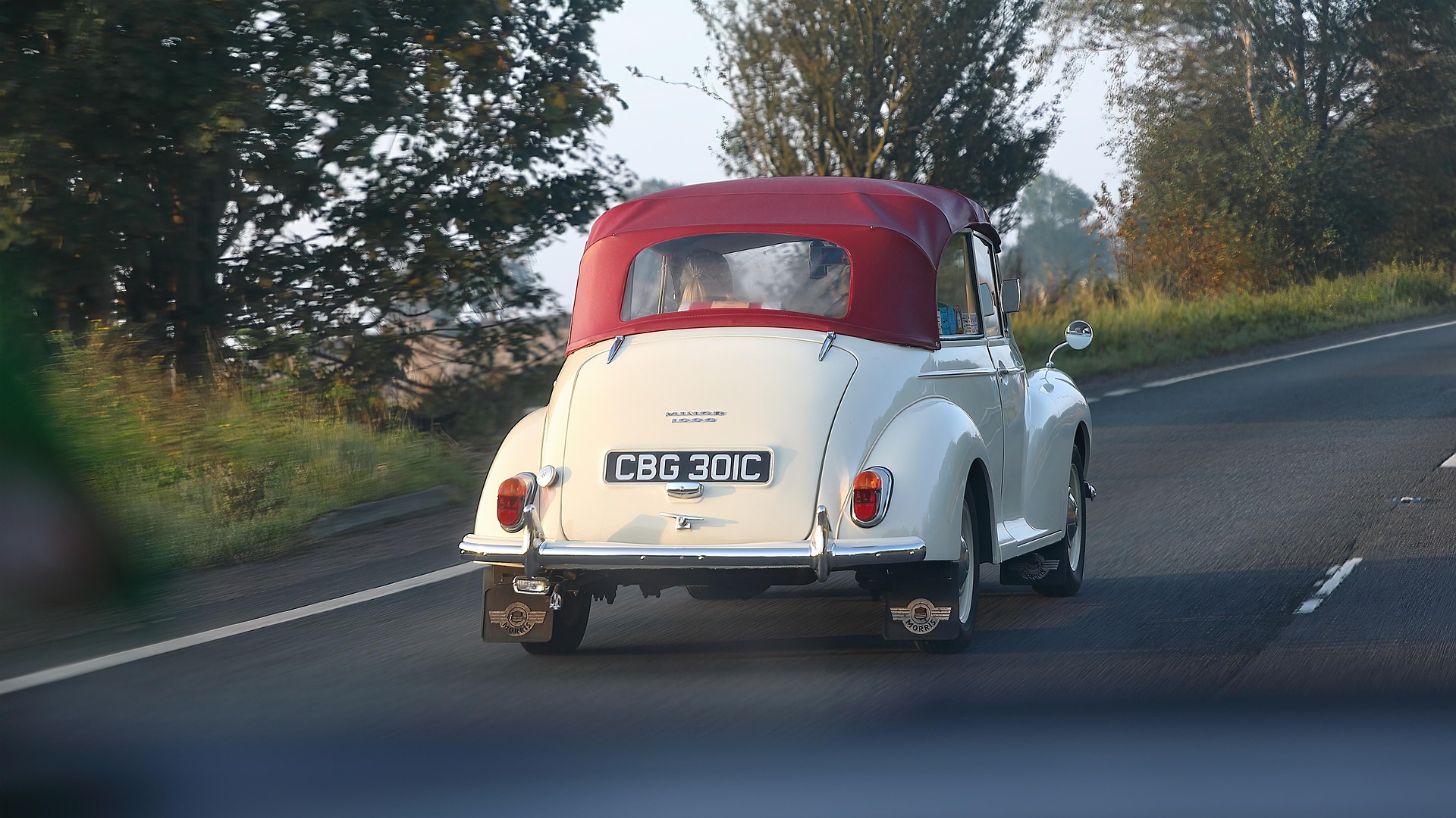 Foreign car with European plates parked in a Spanish city street