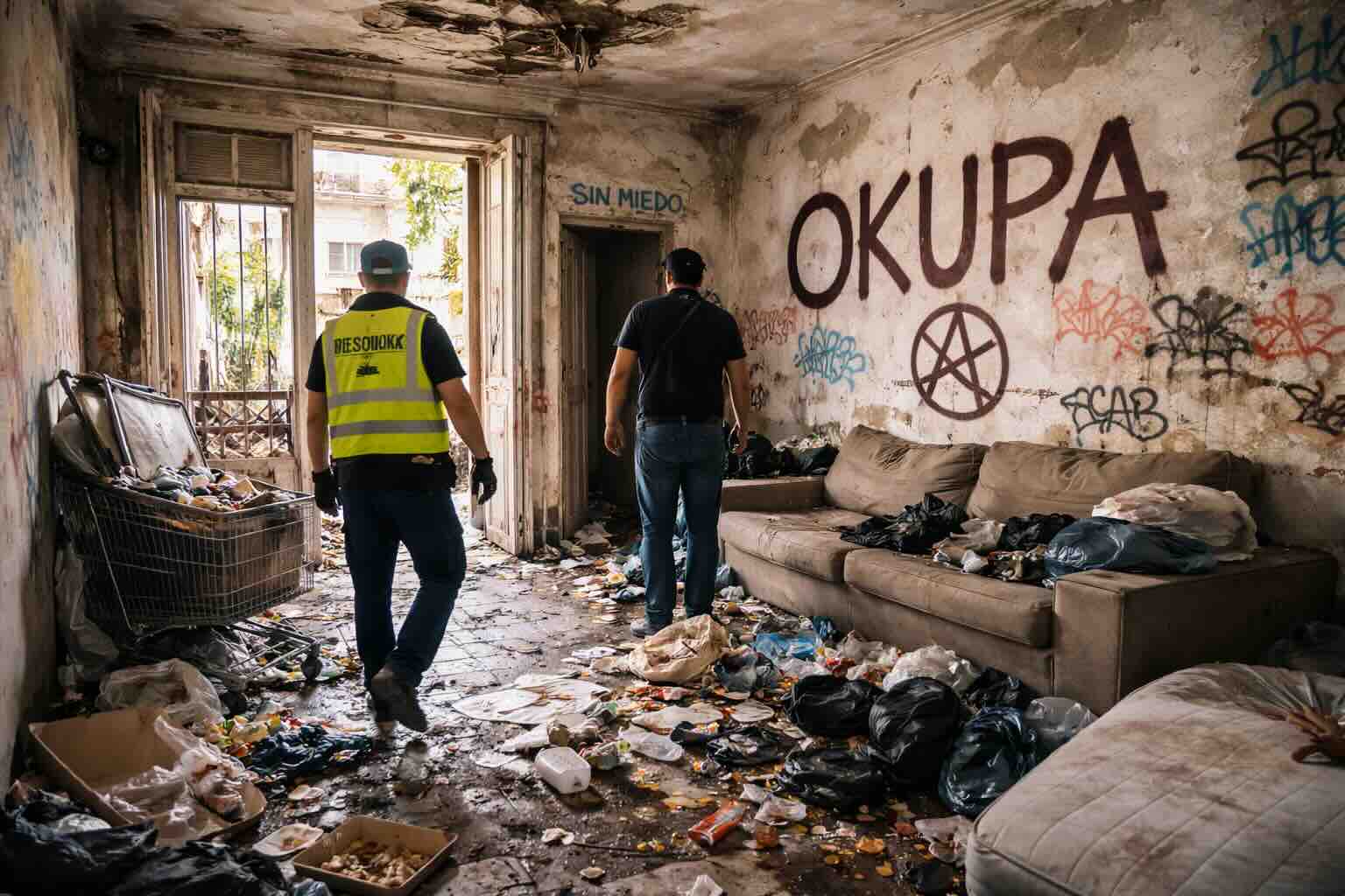 Spanish apartment building with security features