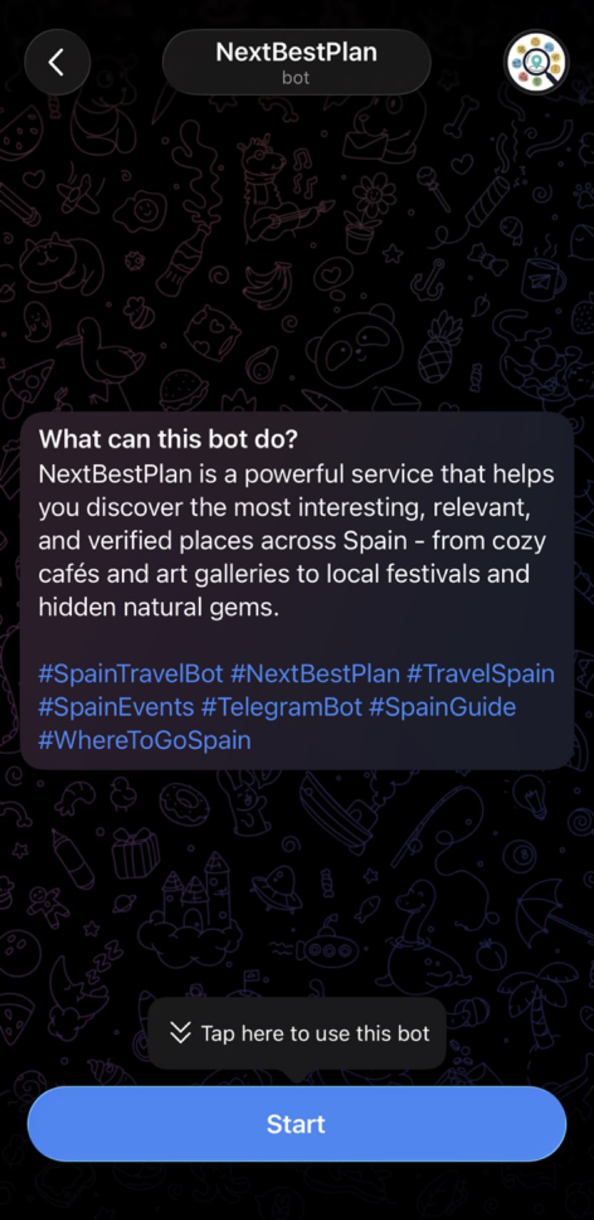 NextBestPlan bot screenshot